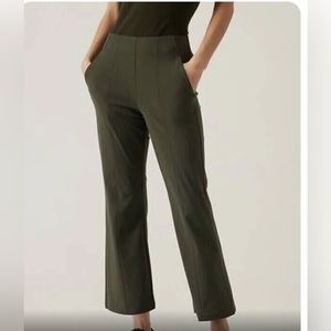 Athleta cosmic flare pant in olive size 6, 26” inseam